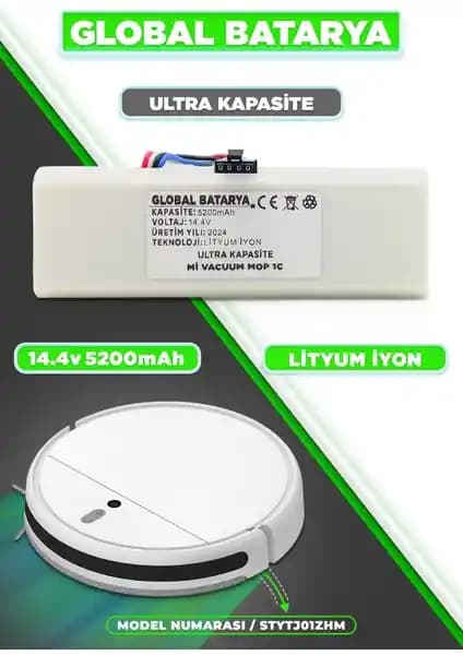 Xiaomi Mi Vacuum Mop 1c 2in1 Robot Süpürge Bataryası: Uzun Ömürlü ve Güvenli Performans