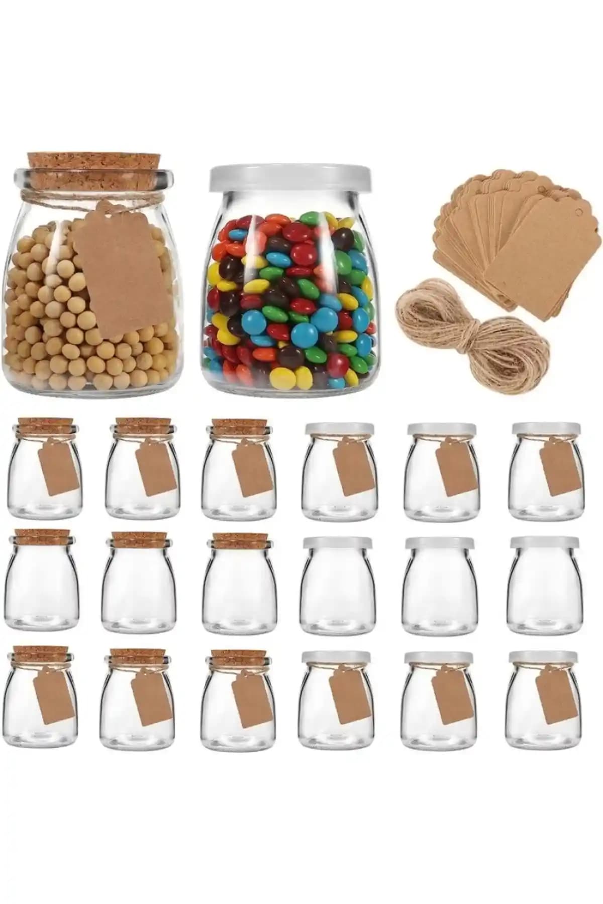 Yenigeldi 3 Adet 150ml Cam Kavanoz Seti Sızdırmaz Kapaklı ve Çok Yönlü Kullanım