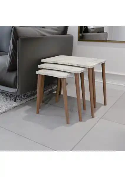 Zuesse Dizayn Esma Zigon ve Yan Sehpa Seti Modern ve Dayanıklı Mobilya Çözümü