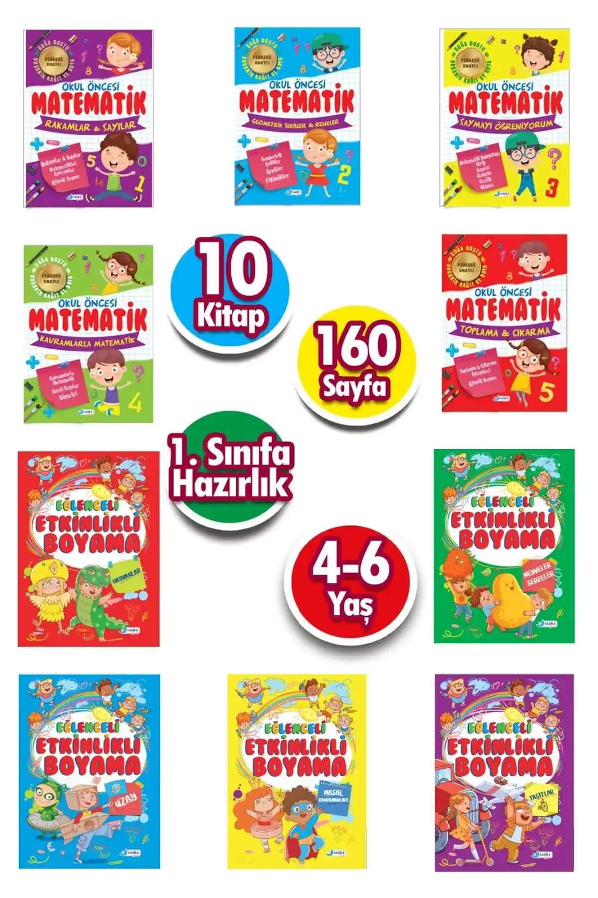 Okul Öncesi Matematik ve Eğitici Etkinlikler Seti Çocuklar İçin Öğretici ve Eğlenceli