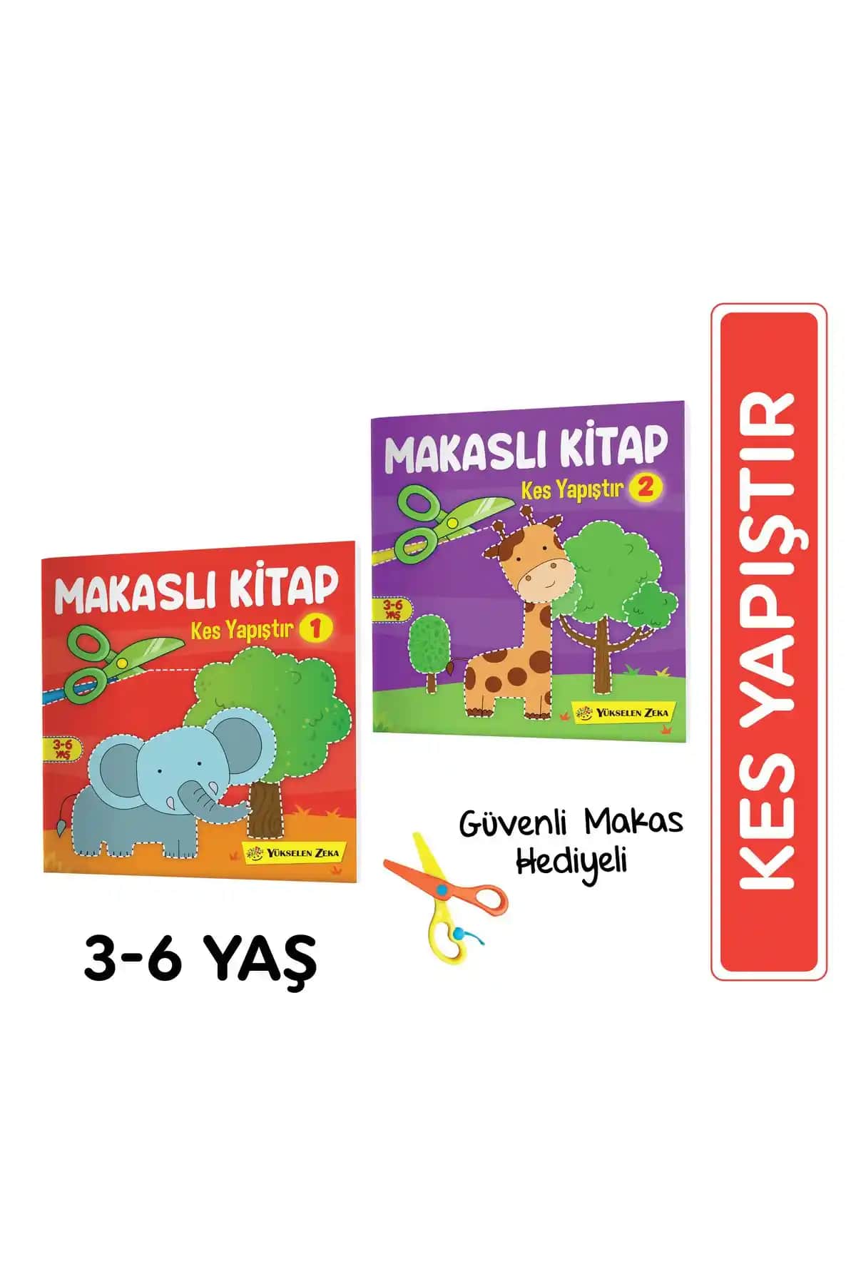 Yükselen Zeka Kes Yapıştır Makaslı Set: Çocuklar İçin Güvenli ve Eğitici Aktivite Seti