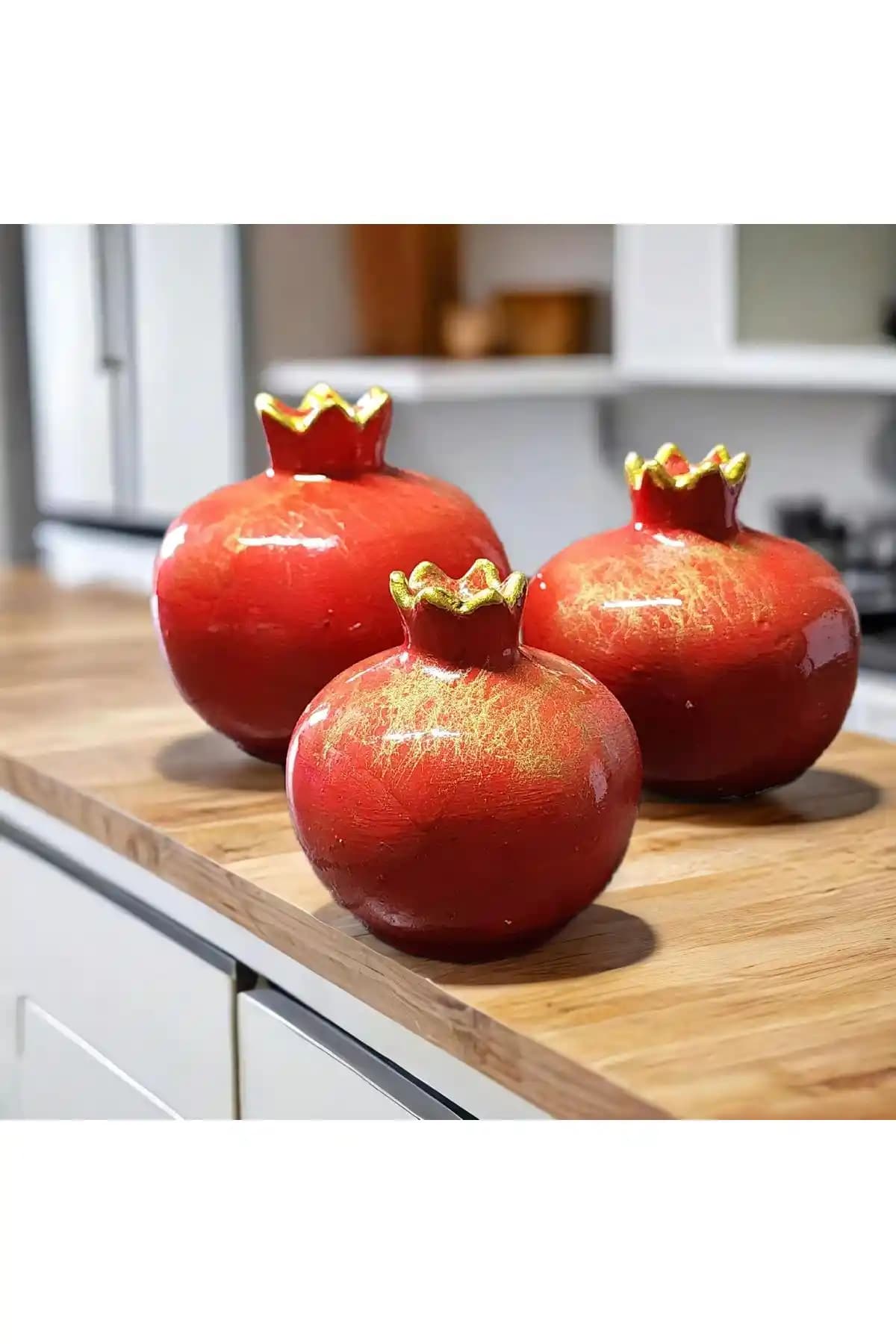 3'lü Nar Seti Dekorasyonunda Doğallık ve Şıklığın Simgesi