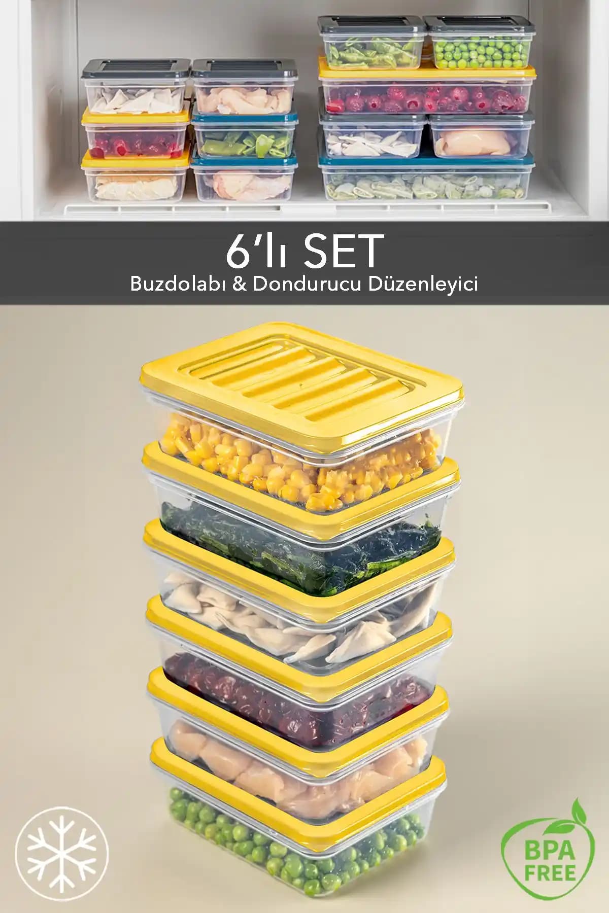 6’lı Saklama Kapları ile Mutfakta Hem Fonksiyonellik Hem Dekorasyon Sağlayın