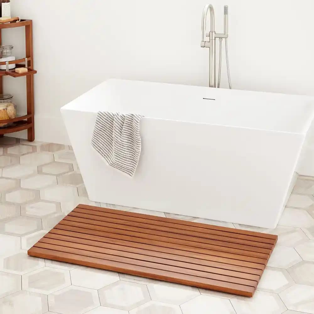 Ahşap Duş Paspası Seçenekleri ve Banyo Dekorasyonunda Doğallık