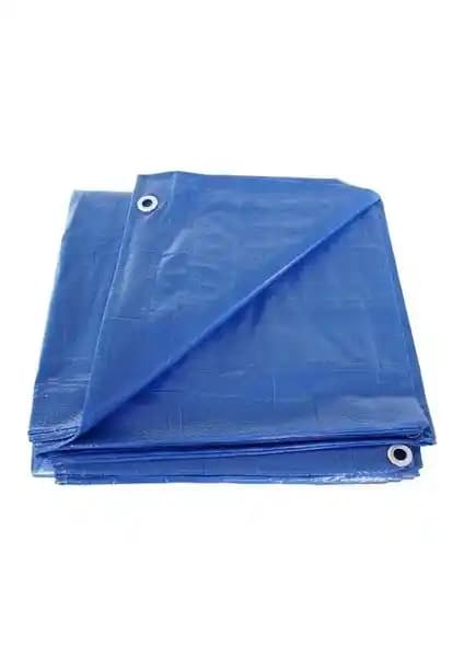 Akçağdırıcı Plastik 6x4 Metre PVC Mavi Su Geçirmez Pullu Çadır Branda