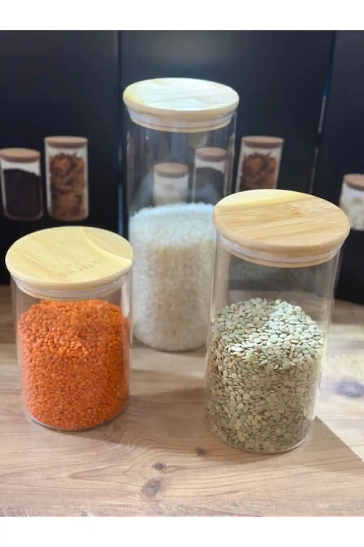 Bambu Kapaklı Cam Kavanozlar ile Modern ve Doğal Dekorasyon Çözümleri