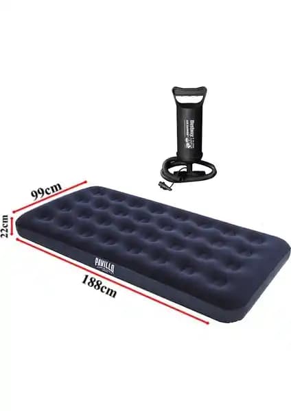 Bestway Tek Kişilik Şişme Yatak El Pompa ile Kolay Şişirme ve Yüksek Konfor
