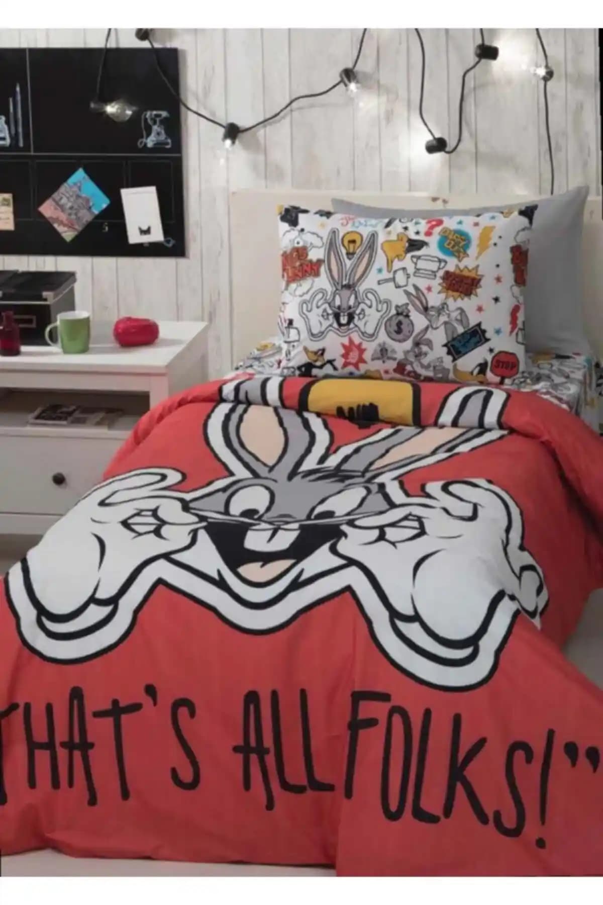 Bugs Bunny Temalı Nevresim Takımlarıyla Çocuk ve Genç Odalarına Enerjik Dekorasyon