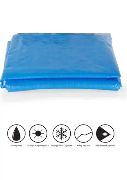 Dayanıklı ve Çok Yönlü Mavi Branda Çadır Gölgelik Koruma Ürünü Tanıtımı