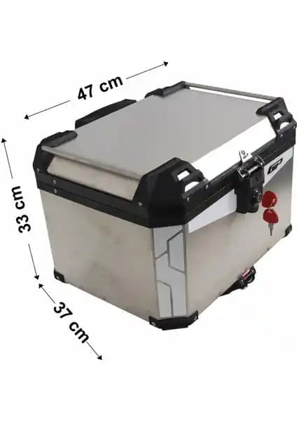 GP Kompozit Alüminyum Motosiklet Çantası Karşılaştırması Gri ve Siyah Modelleri