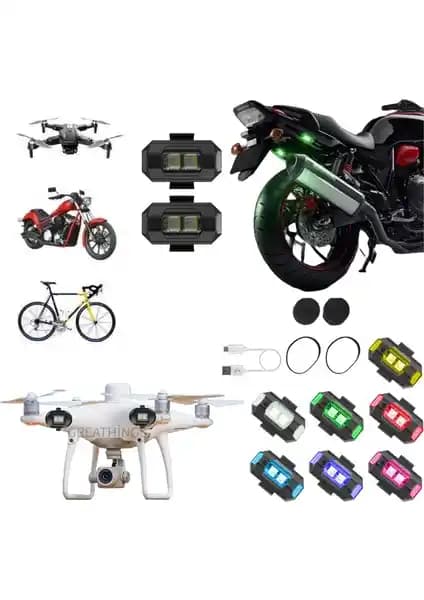 Greathings Çok Fonksiyonlu Bisiklet, Motosiklet ve Drone Çakar Lambası Özellikleri ve Kullanım Alanları