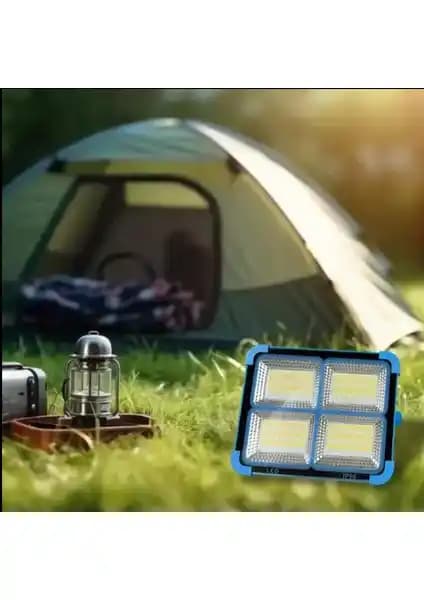 Hightek 200W LED Solar Portatif Projektör: Dayanıklı ve Çok Fonksiyonlu Dış Mekan Aydınlatma Çözümü