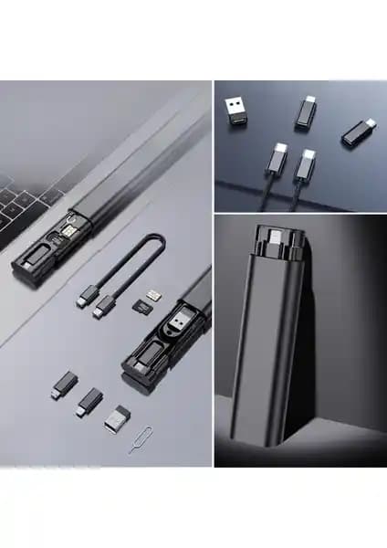 Sesengo Buffer Cep Tipi 60W Çok Fonksiyonlu Taşınabilir Şarj ve Veri Aktarım Seti