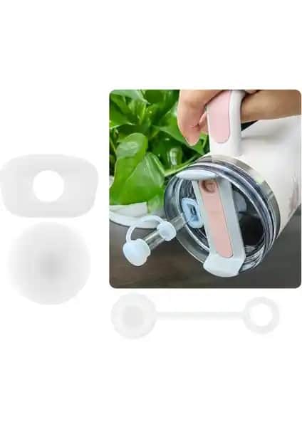 Stanley Quencher Uyumlu 3’lü Silikon Seti: Dayanıklı ve Hijyenik Termos Aksesuarları