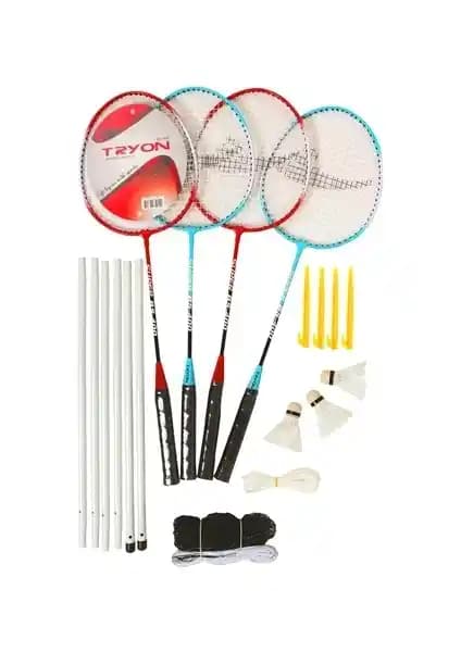 Tryon Ağ Dahil Badminton Raket Seti ile Spor ve Eğlenceyi Bir Arada Yaşayın