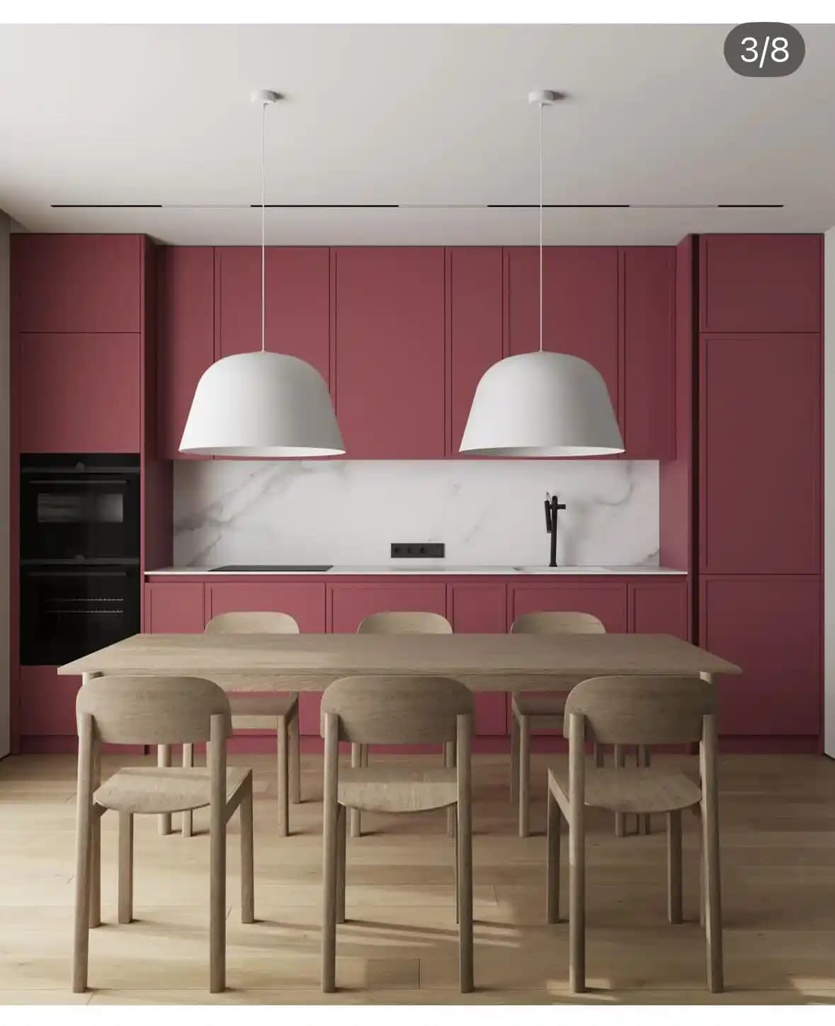 Mutfaklarda Ahududu Kırmızısı Renk Seçimi ve Dekorasyonda Uyumun Önemi