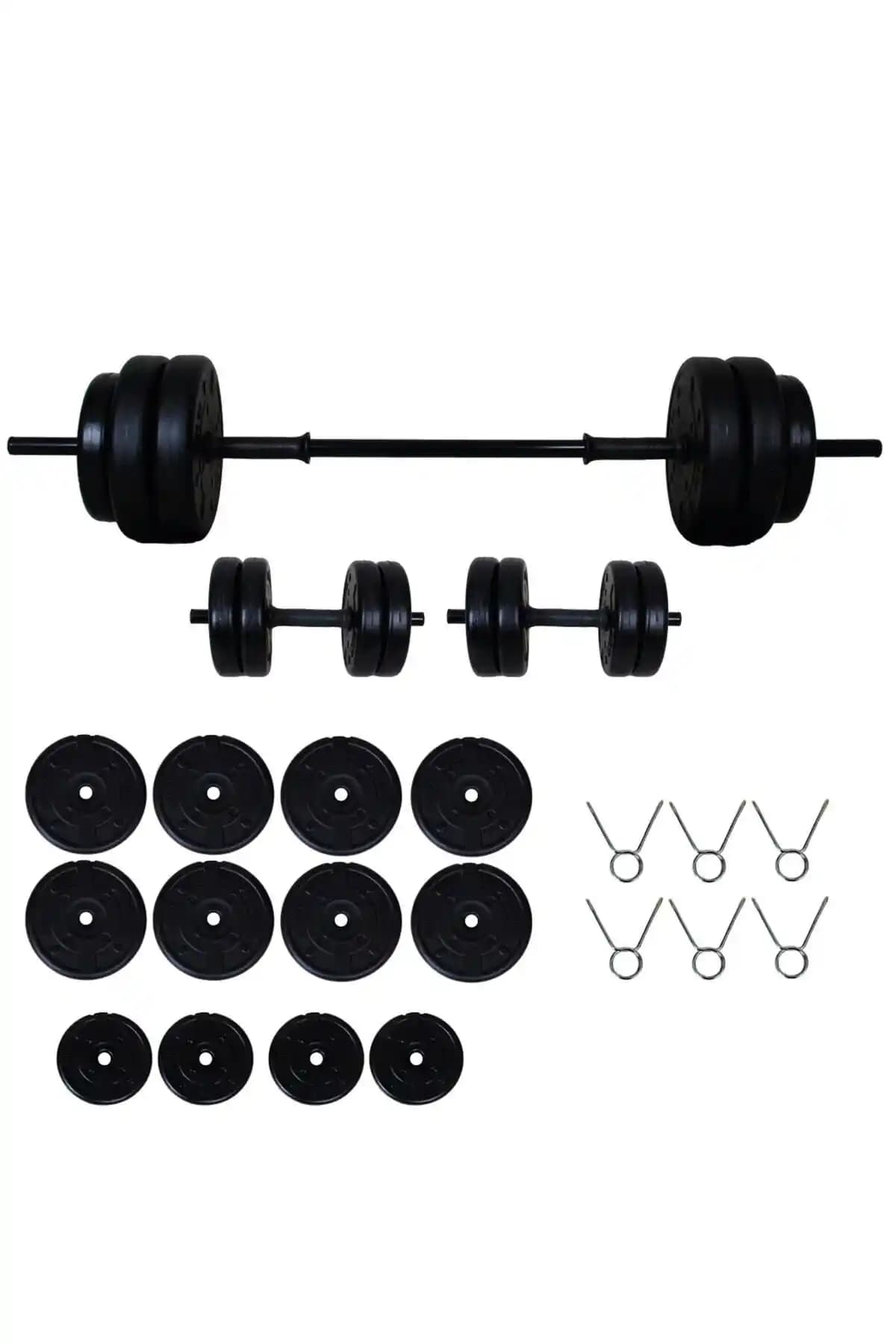 Ayın Sport 55 Kg Dambıl ve Halter Seti ile Güçlü ve Dayanıklı Antrenman Deneyimi