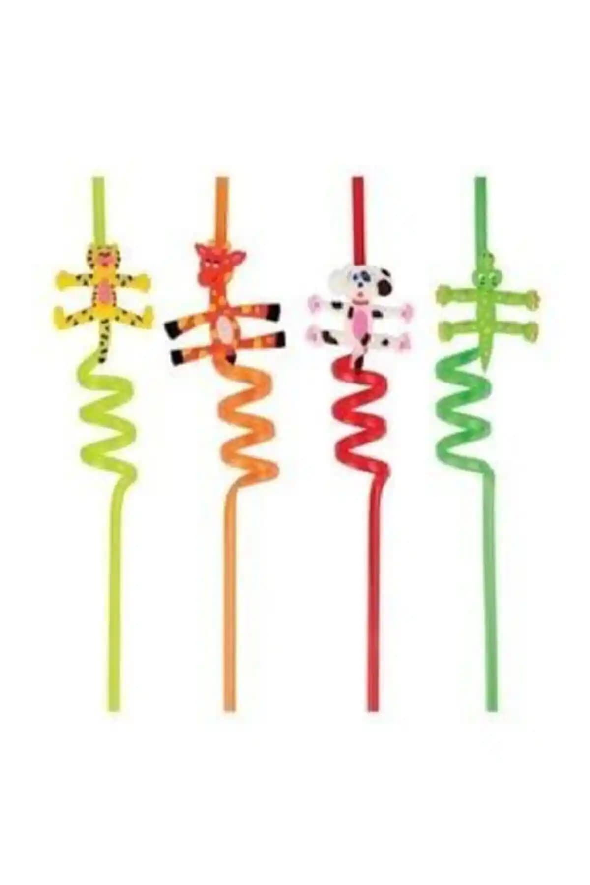 Besa Barones Dekoratif Figürlü Pipet 4'lü Seti Estetik ve Fonksiyonel Kullanım İçin