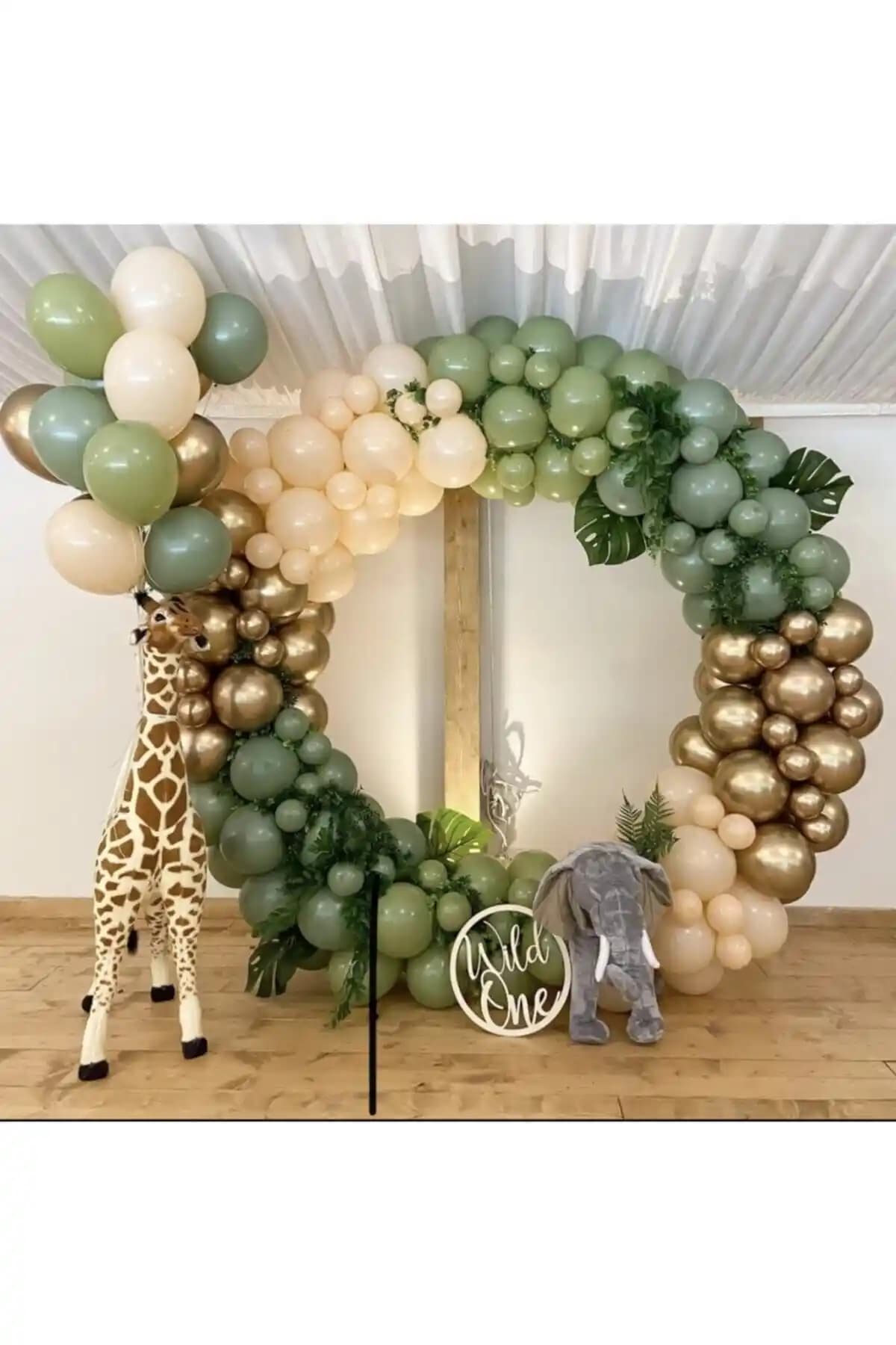 Eğlencemarketi Krom Gold Pastel Kış Yeşili ve Sütlü Kahve Balon Zinciri Özellikleri ve Kullanım Alanları