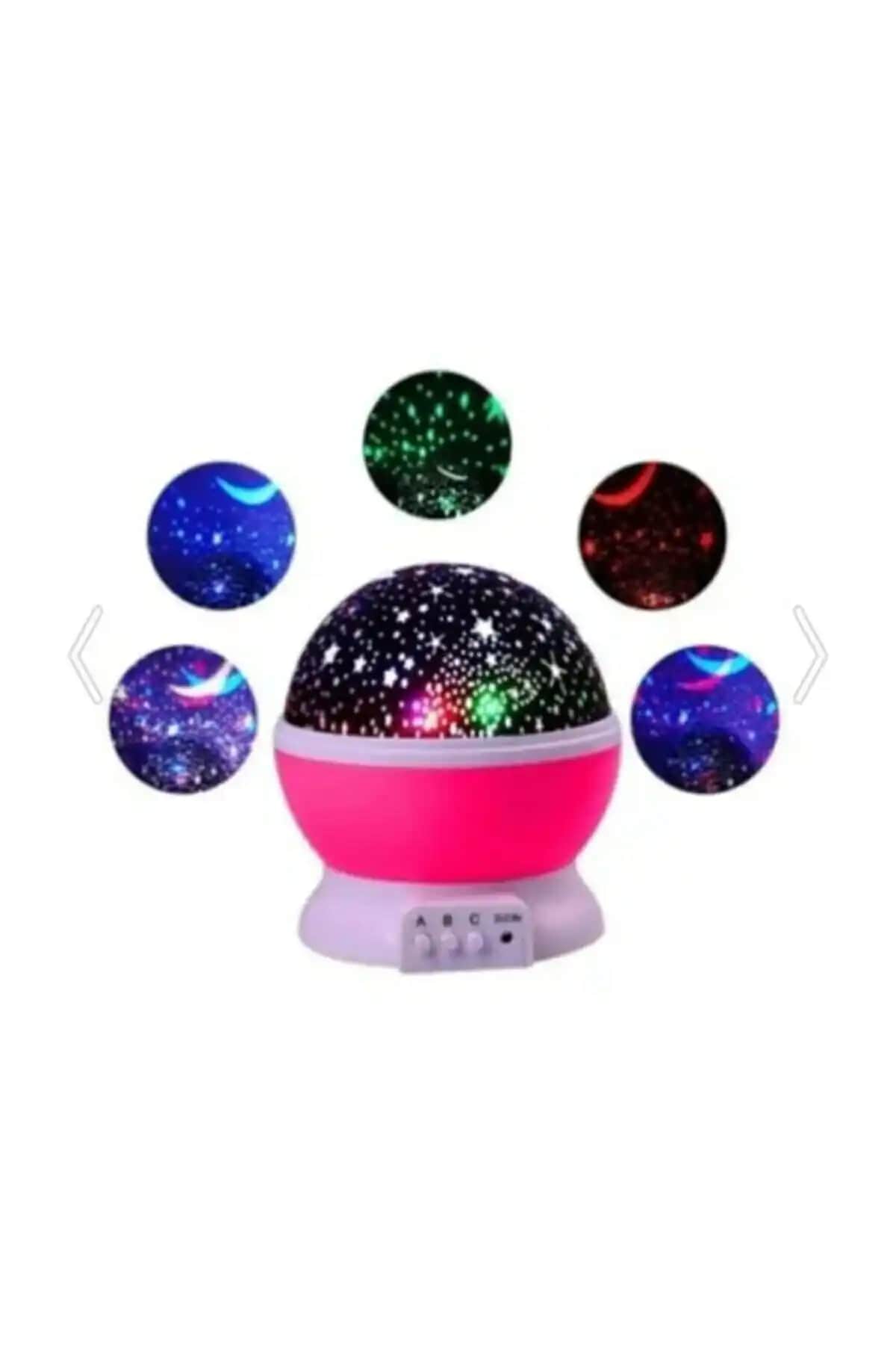 GL Renkli Yıldızlı Gökyüzü Projeksiyon Gece Lambası Pembe - Estetik ve Fonksiyonel Çocuk Odası Aydınlatması