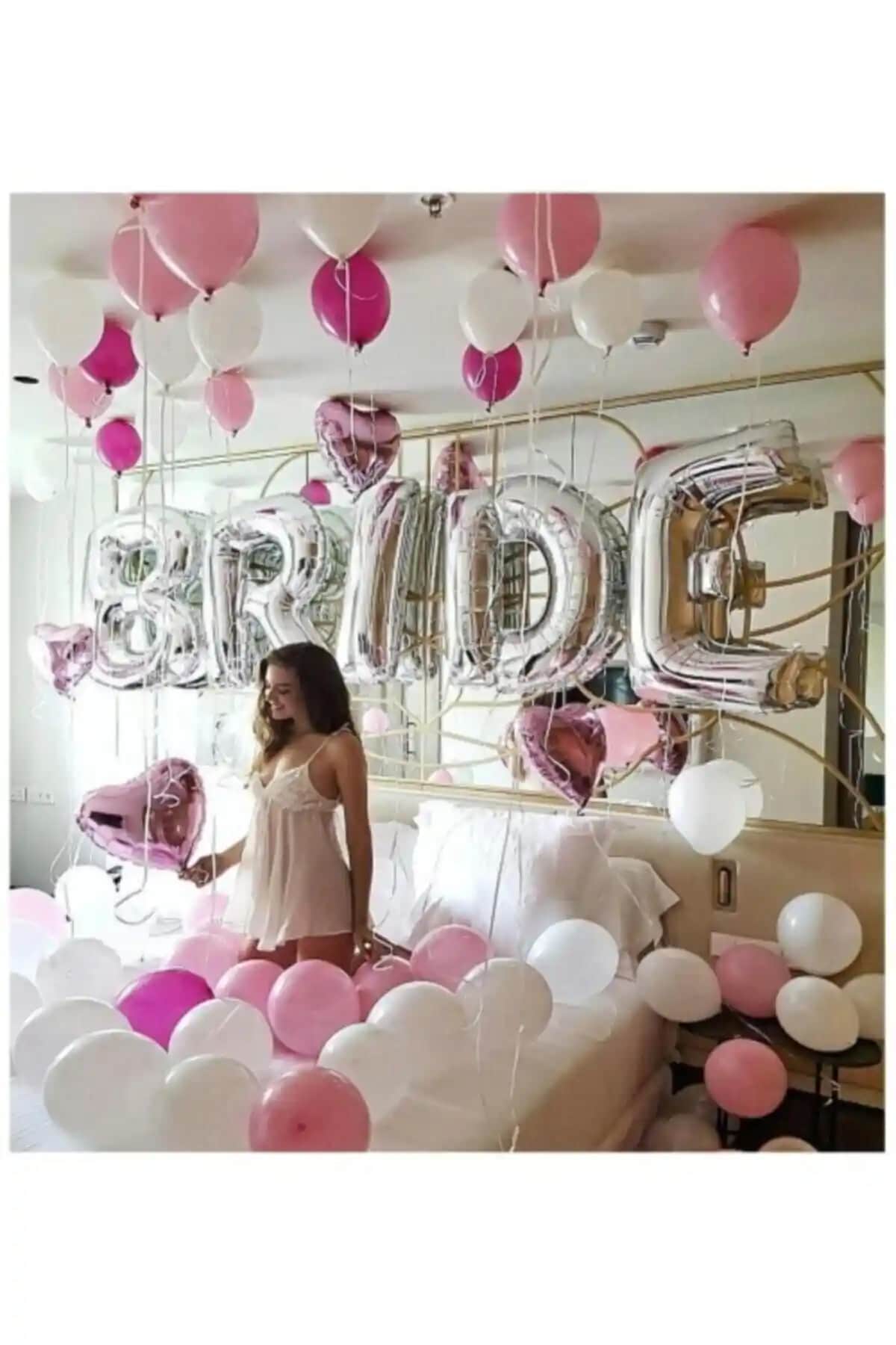 Gümüş Renkli 100 cm Folyo Balon Seti Dekorasyon ve Kutlamalar İçin Modern Seçenek