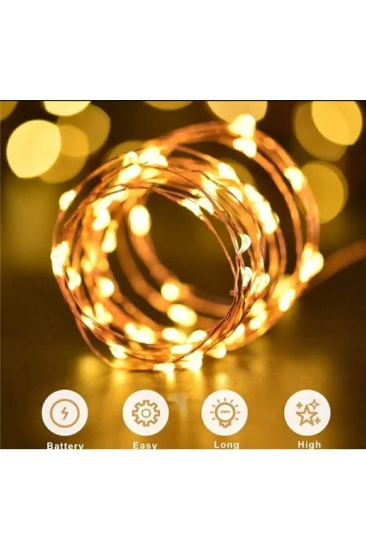 Keyfi Sepet 3 Metre Pilli Peri Led Dekoratif Işık Seti İç ve Dış Mekan Kullanımı için