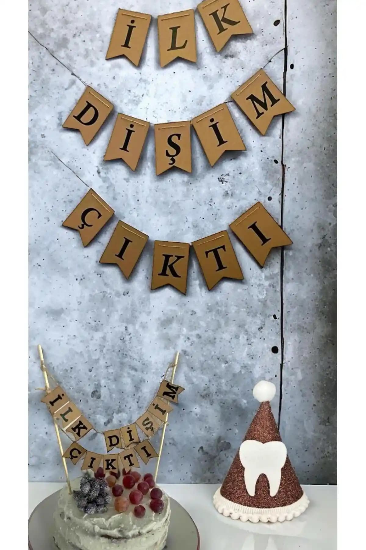 Partifabrik İlk Dişim Çıktı Eko Parti Seti: Renkli ve Eğlenceli Doğum Günü Süsleme Seçeneği