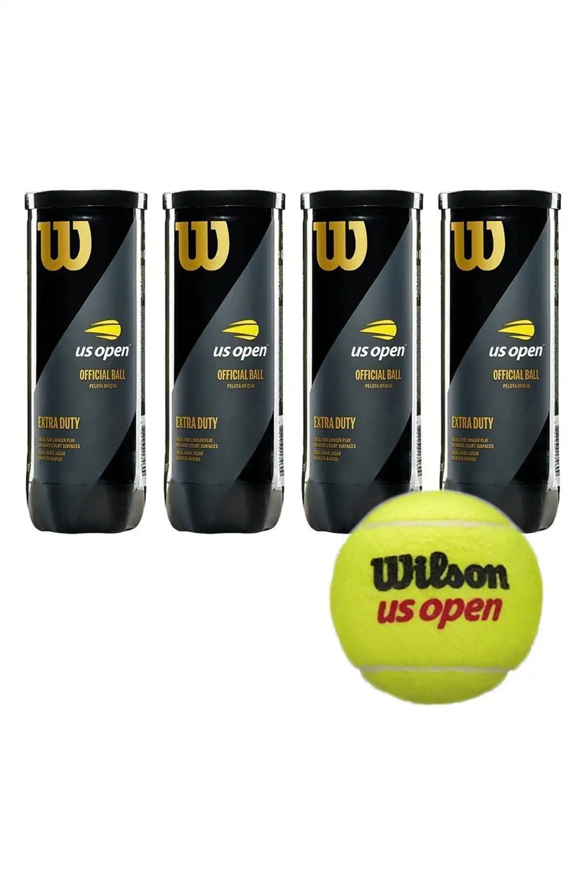 Wilson US Open Serisi Tenis Topları Vakum Ambalajda Yüksek Performans ve Dayanıklılık
