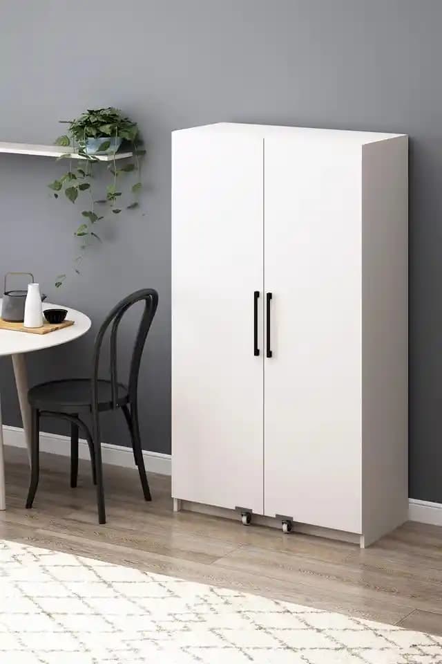 Beyaz 2 Kapaklı Çok Amaçlı Mutfak Dolabı ile Fonksiyonellik ve Estetiği Yakalayın