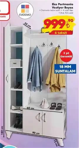 Beyaz Eko Portmanto ve Vestiyerler ile Modern ve Sürdürülebilir Giriş Dekorasyonu