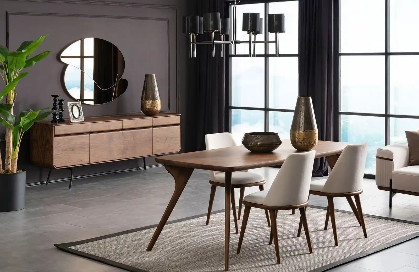 Ceviz Kaplama Yemek Odası Takımları: Modern ve Doğal Dekorasyon Seçenekleri