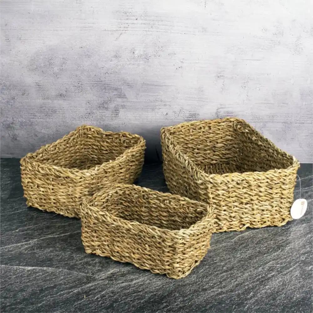 Dikdörtgen Hasır Sepetlerle Modern ve Şık Dekorasyon Çözümleri