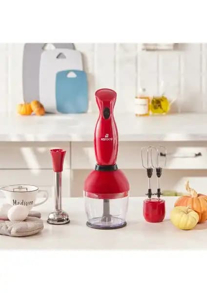 Fakir Mr Chef Quadro ve Karaca Profoodmix Kırmızı Blender Setleri Karşılaştırması 2