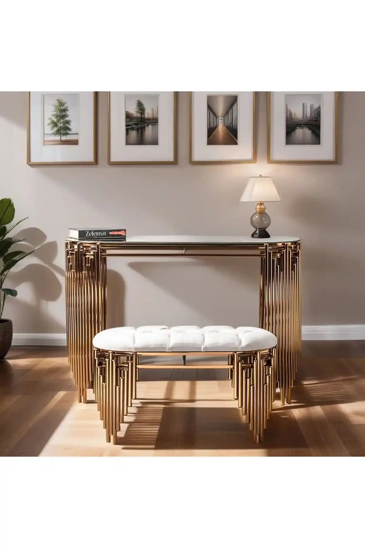 Gold Dresuar Dekorasyonda Zarafet ve Şıklığın Modern Yansıması