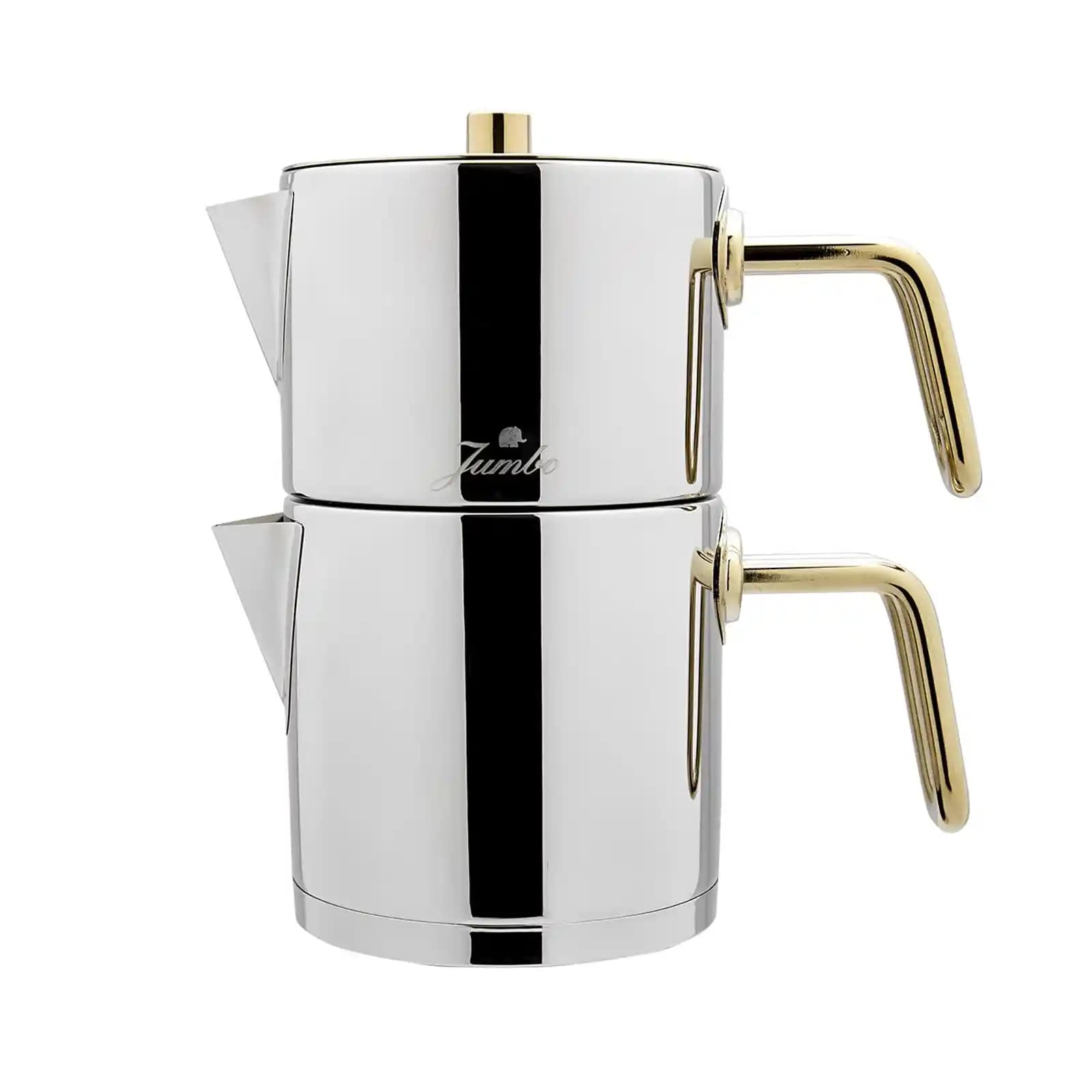 Jumbo Metalix Titanyum Gold Çaydanlık: Modern Mutfak Dekorasyonunda Zarafet ve Dayanıklılık