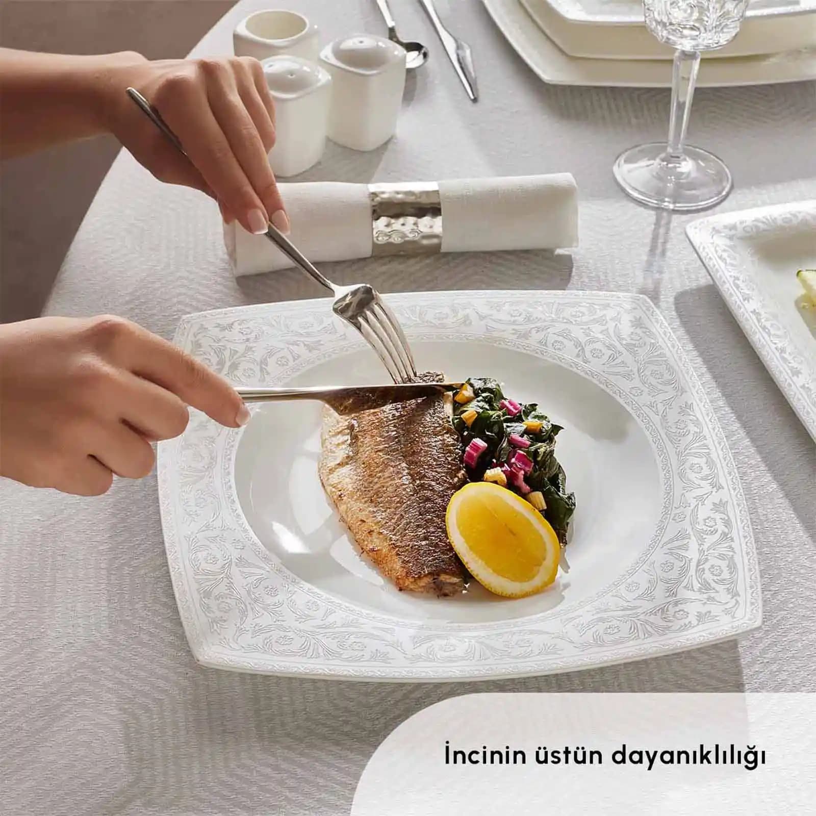 2025'te Sofralarınıza Zarafet Getiren Karaca Fine Pearl Roma Yemek Takımı