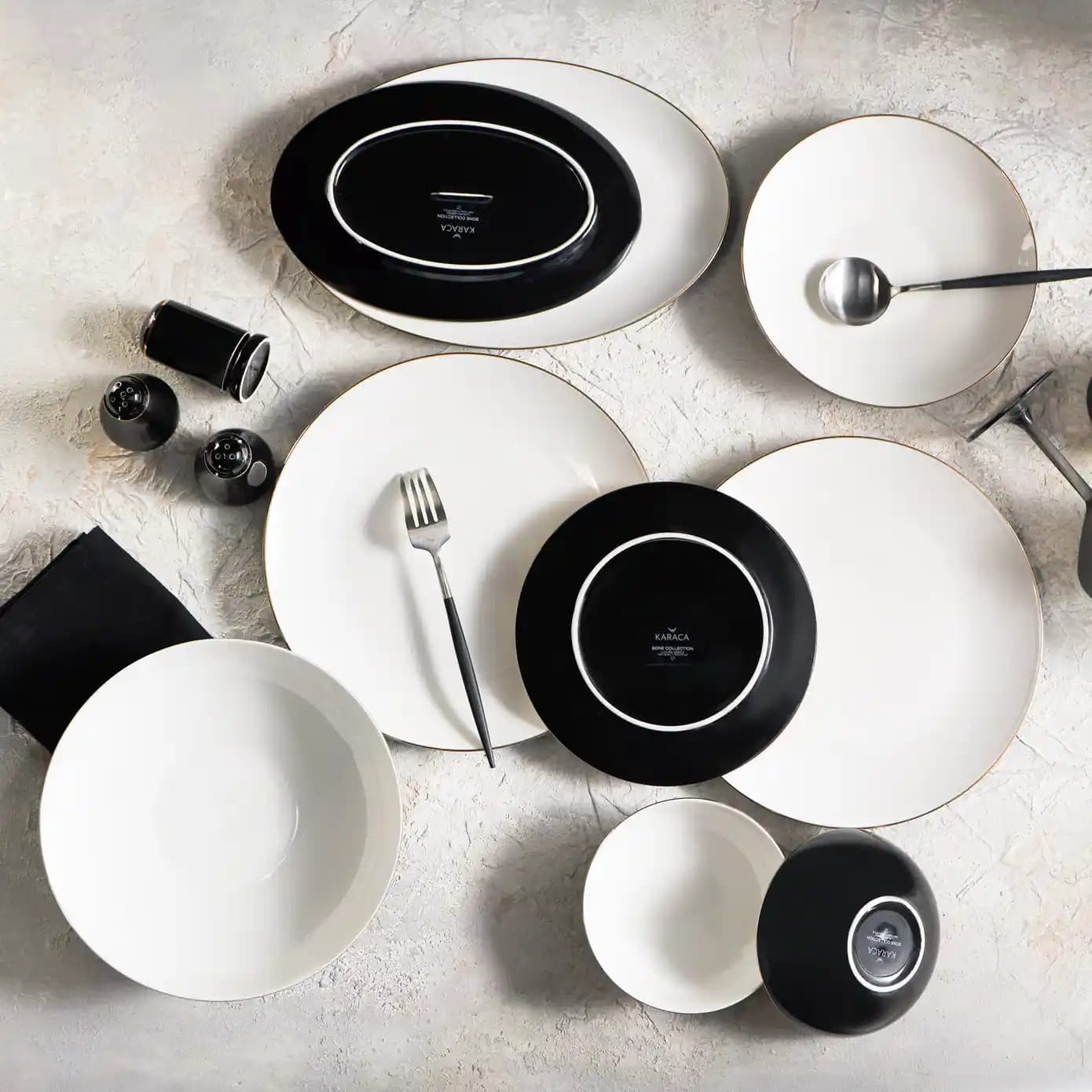 Karaca Noble Antrasit 58 Parça 12 Kişilik Modern ve Şık Yemek Takımı Özellikleri