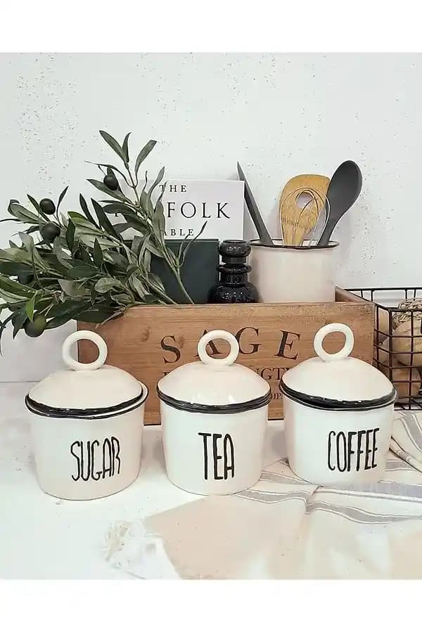 Mudo Çay Kahve ve Şeker Kavanozlarıyla Modern ve Şık Mutfak Dekorasyonu