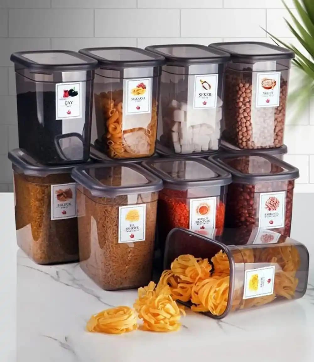 Mutfakta Pratiklik ve Şıklık Sunan Çoklu Bakliyat Saklama Kabı Çözümleri