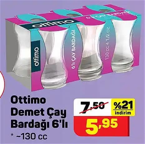 Ottimo Çay Bardağı: Şıklık ve Fonksiyonelliğiyle Dekorasyonunuza Zarif Dokunuşlar
