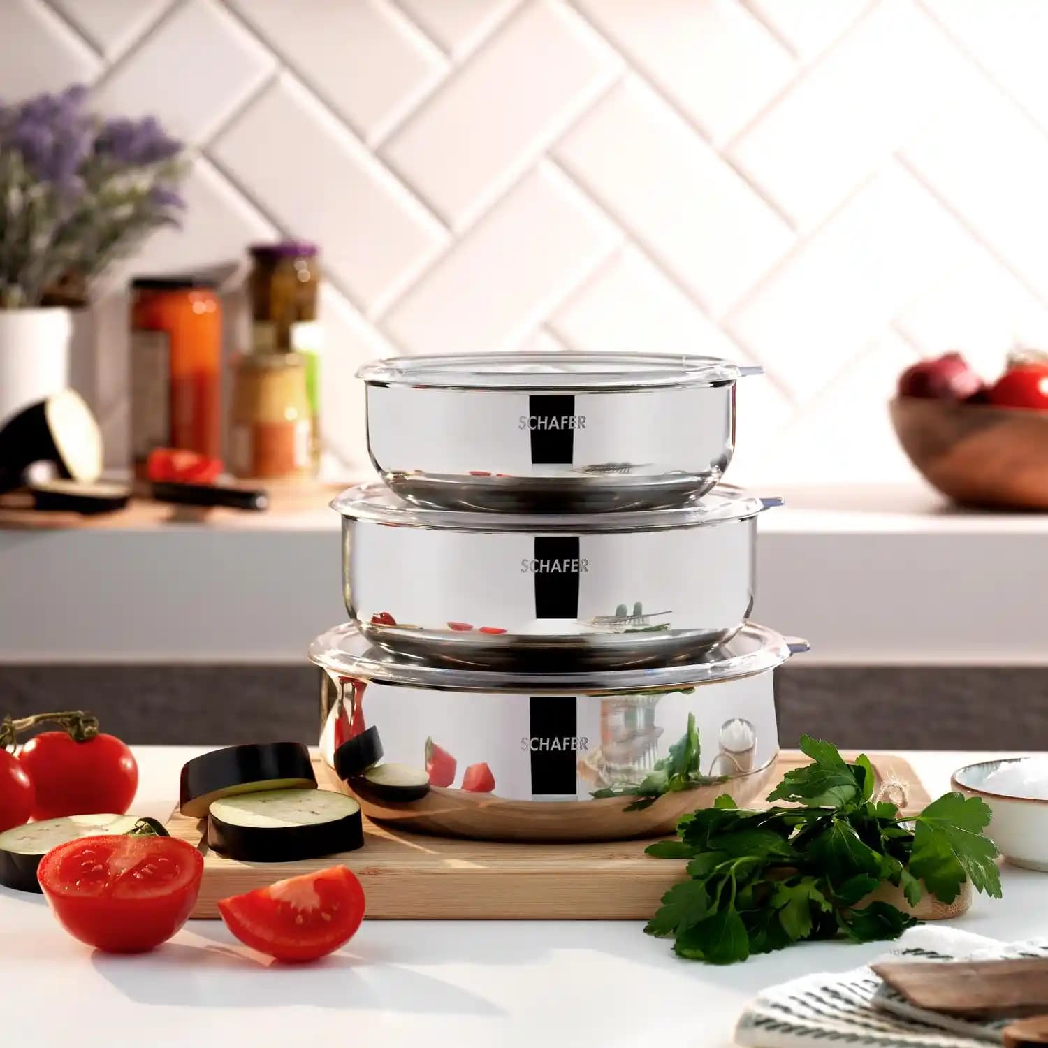 Schafer Practi Çelik Saklama Kabı: Dayanıklı ve Şık Mutfak Saklama Çözümü