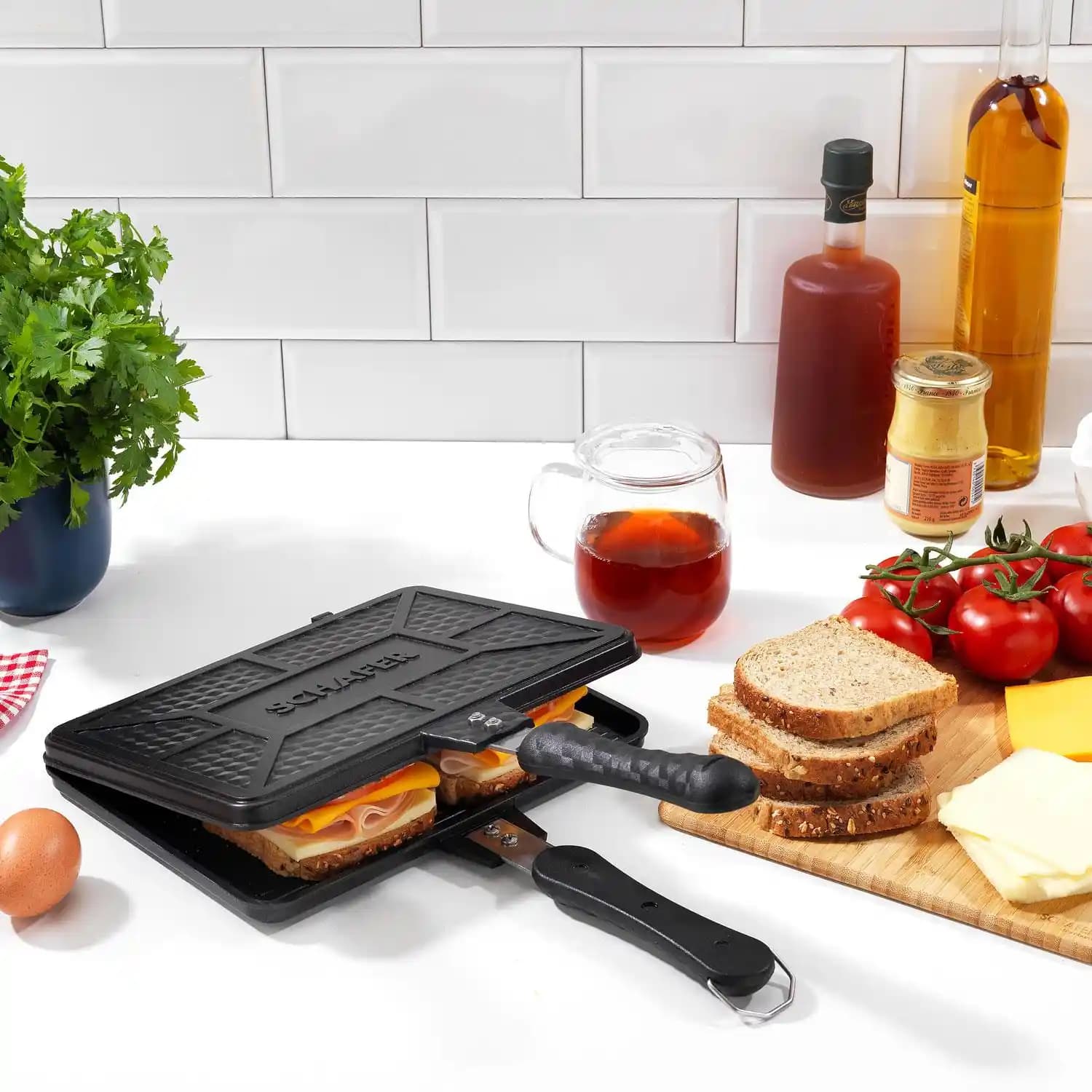 Schafer Tastemake Döküm Ocak Üstü Tost ve Izgara Seti: Dayanıklı ve Pratik Mutfak Çözümü