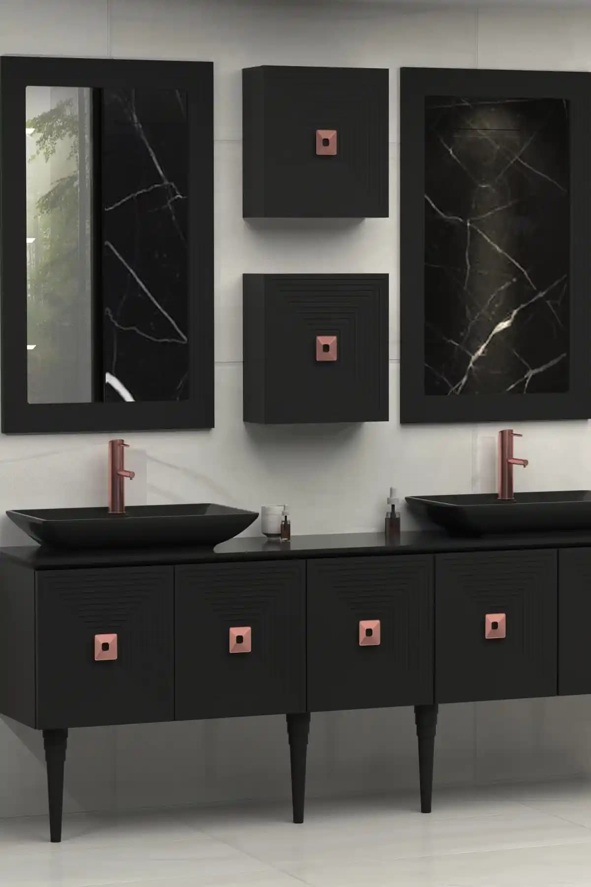 Siyah Banyo Dolabı Modelleri ve Dekorasyon İpuçlarıyla Modern Banyo Tasarımı