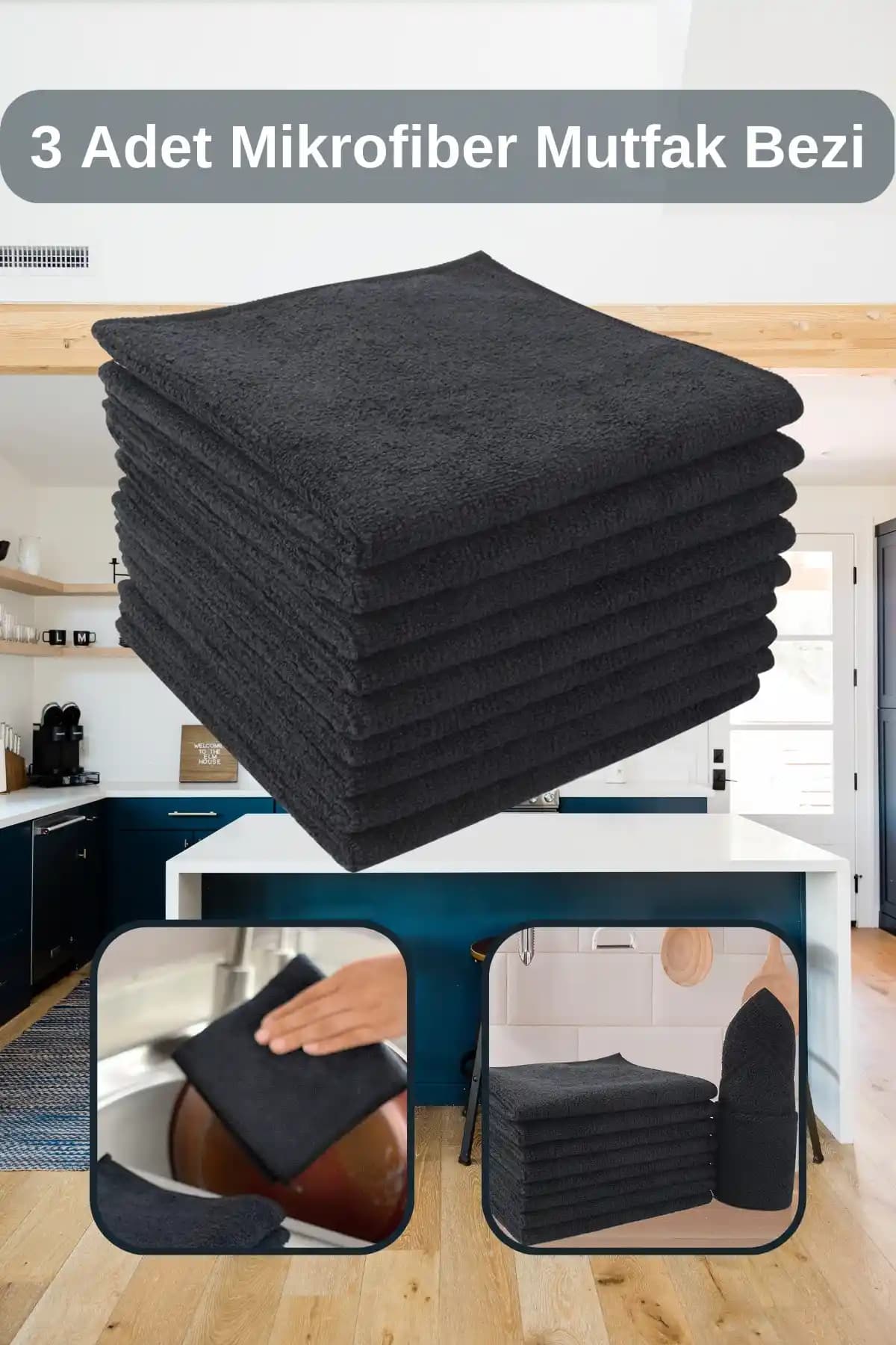 Siyah Mutfak Bezi: Modern ve Şık Tasarımıyla Günlük Temizlikte Pratik Çözüm