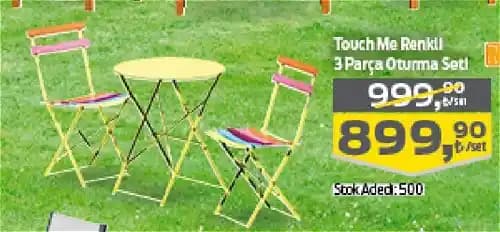 Touch Me Renkli 3 Parça Oturma Seti ile Modern ve Şık Dekorasyon Çözümleri