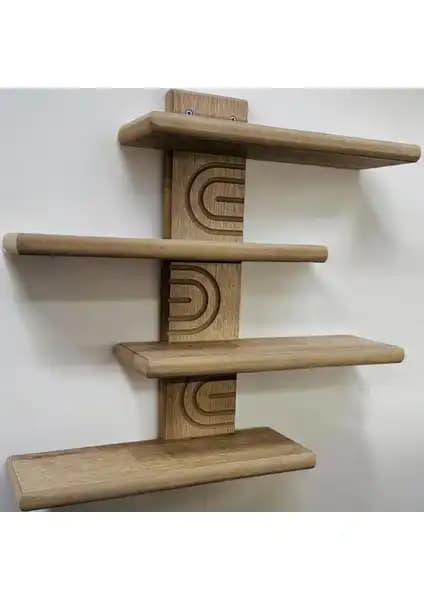Akçe Home Asimetrik Bohem Ahşap Duvar Rafı ve Defa Kitaplık Duvar Rafı Karşılaştırması 1