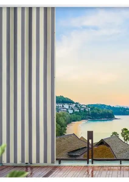 Altın Pamuk Balkon Perde Karşılaştırması Gri Lüks ve Gri Krem Modelleri 2