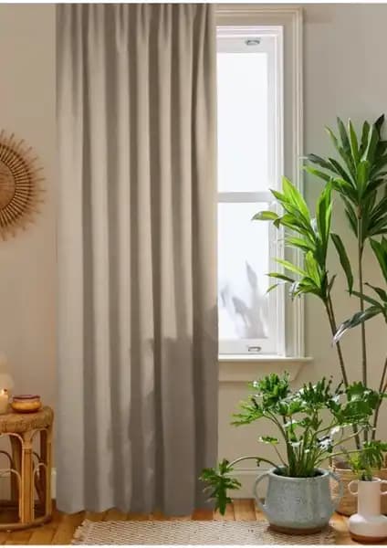Arolife Taç Antrasit Gri ve Home Color Bej Fon Perde Karşılaştırması 2