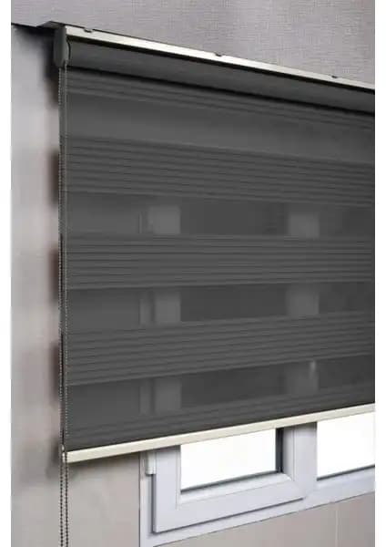 Bizden Perde Brillant Mat Beyaz ve Pileli Antrasit Zebra Karşılaştırması 2