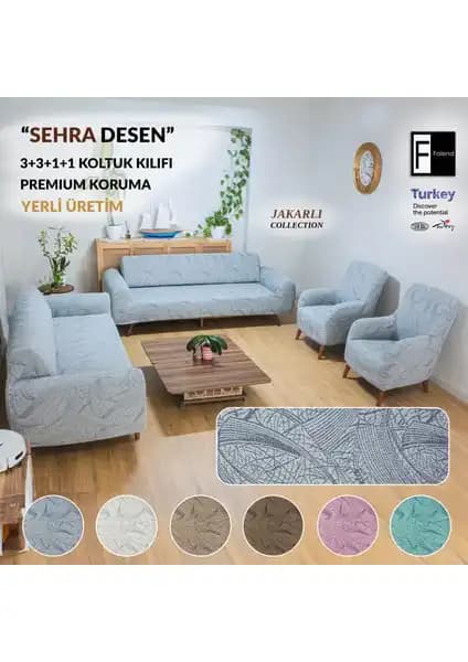 Faiend Koltuk Kılıfı Sehra Desen ve Petrol-mavi Modellerinin Karşılaştırması 1